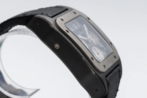 Cartier Santos 100 XL Chronograph 41.5mm Stainless Steel Black PVD Black Dial 3104